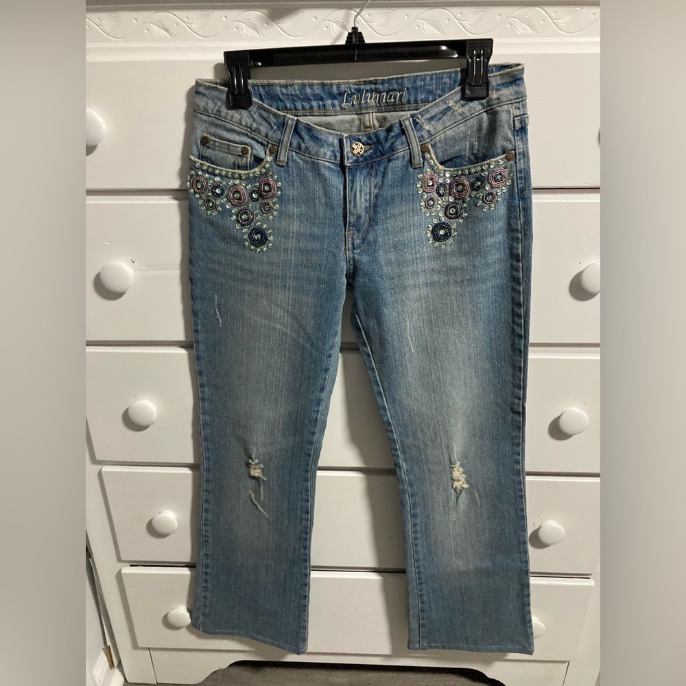 Lulumari Jeans Pants Women’s With Details In Sequins Size 5.
